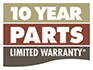10 Yr Parts Limited Warranty*